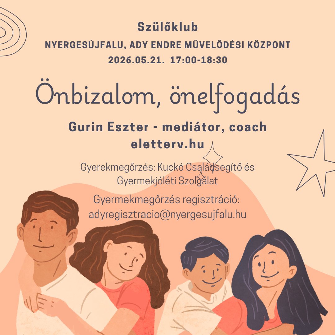 Szülőklub Gurin Eszterrel - Önbizalom, önelfogadás