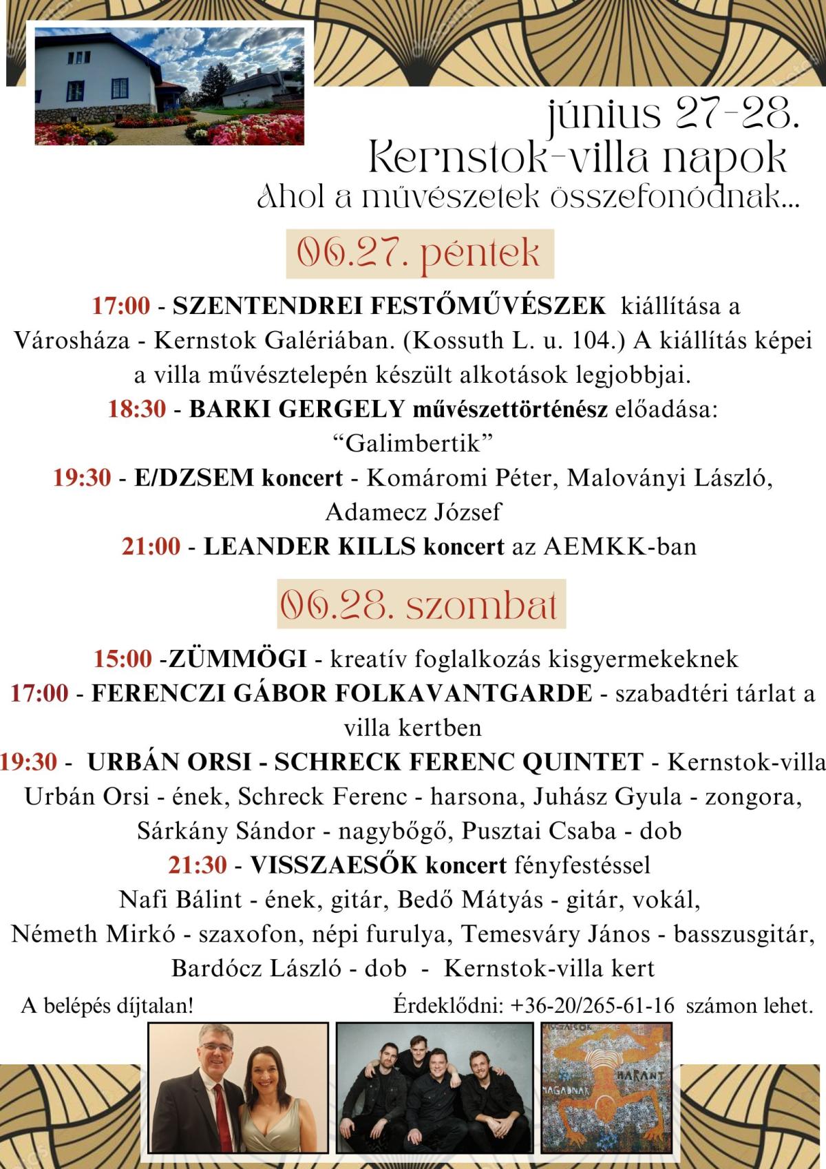Kernstok-villa napok - ahol a művészetek összefonódnak