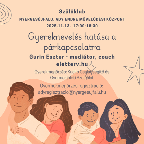 Szülőklub Gurin Eszterrel - Gyereknevelés hatása a párkapcsolatra