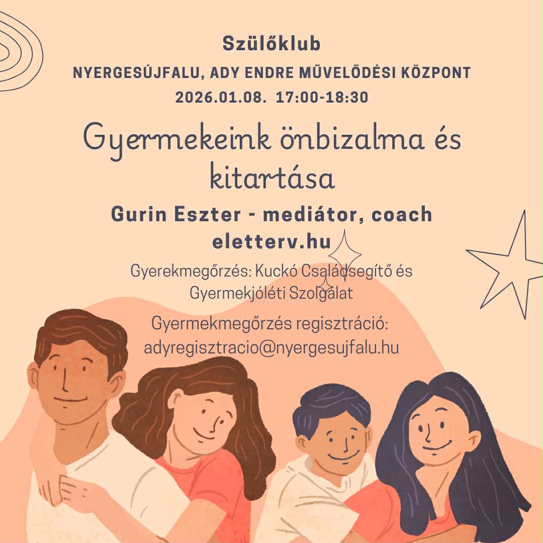 Szülőklub Gurin Eszterrel - Gyermekeink önbizalma és kitartása