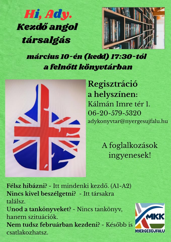 Hi, Ady. Kezdő angol társalgás