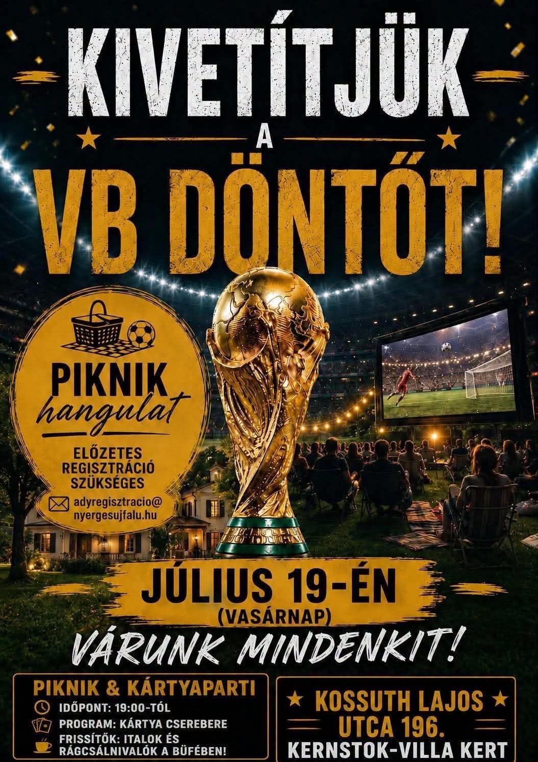 Kivetítjük a VB döntőt