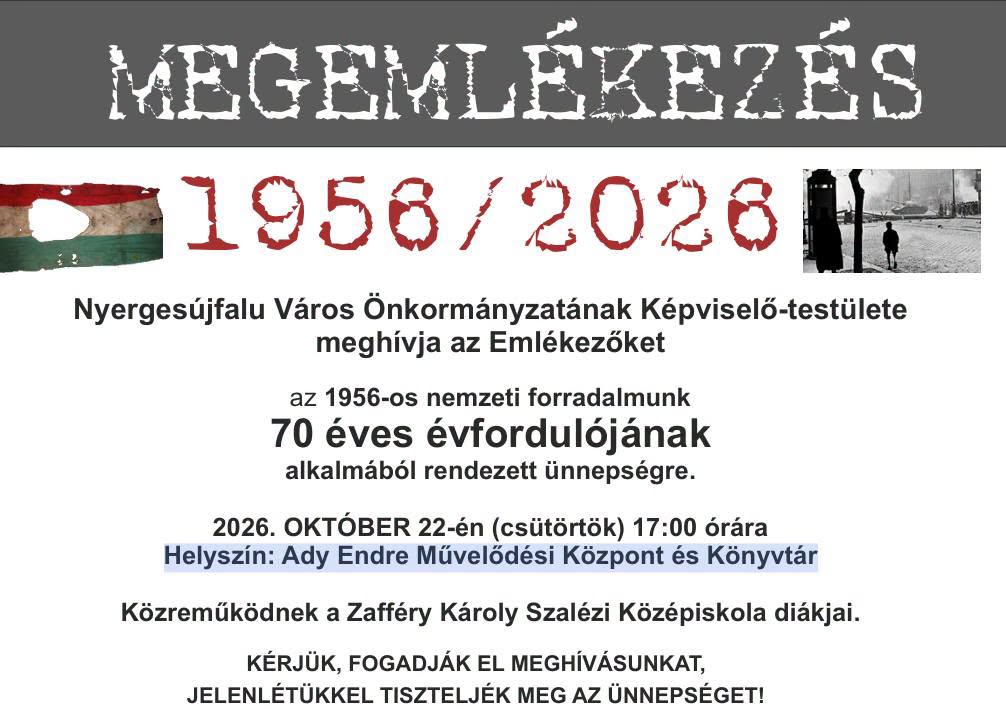 Megemlékezés az 1956-os nemzeti forradalmunk évfordulójára