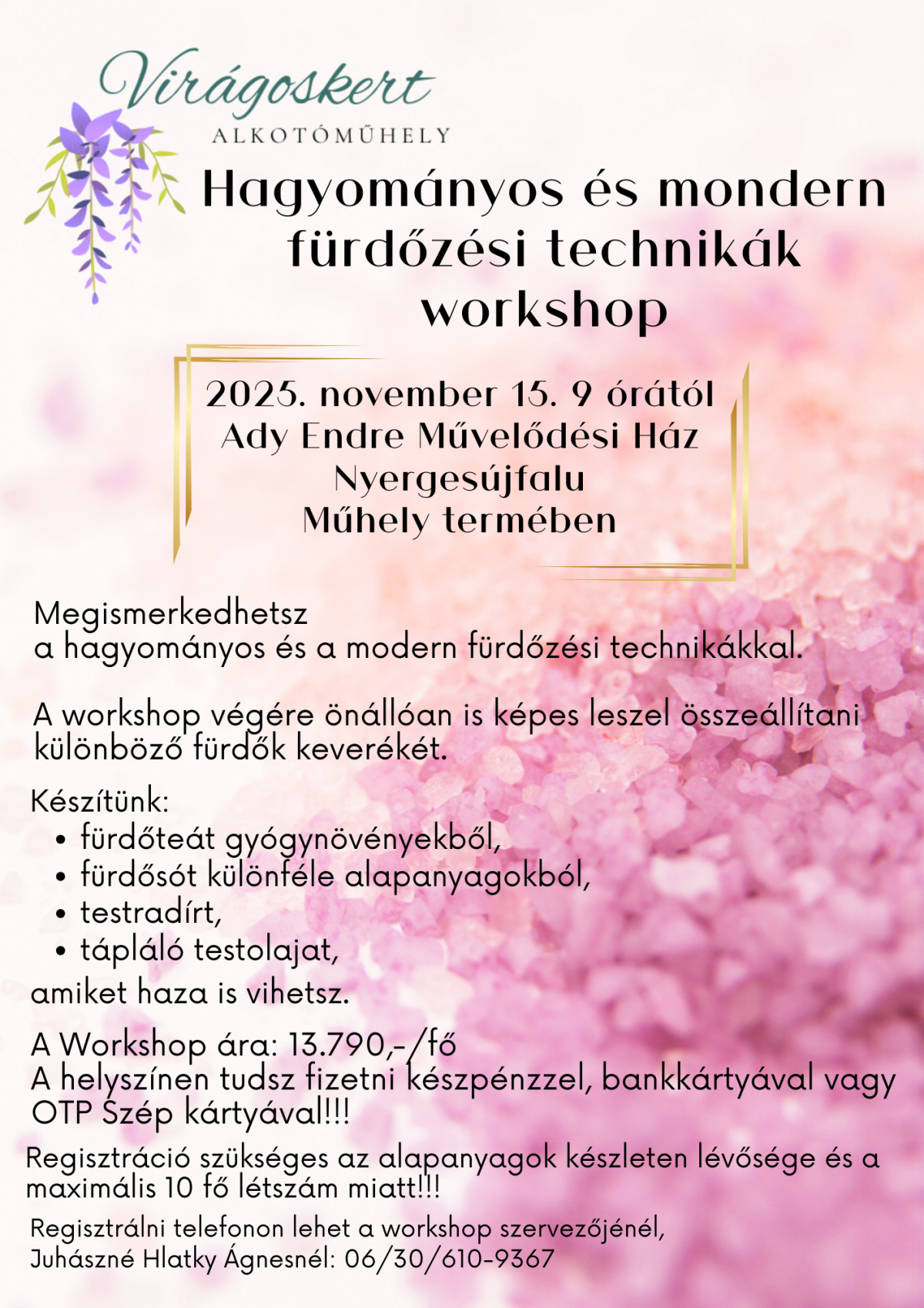 Hagyományos és modern fürdőzési technikák workshop